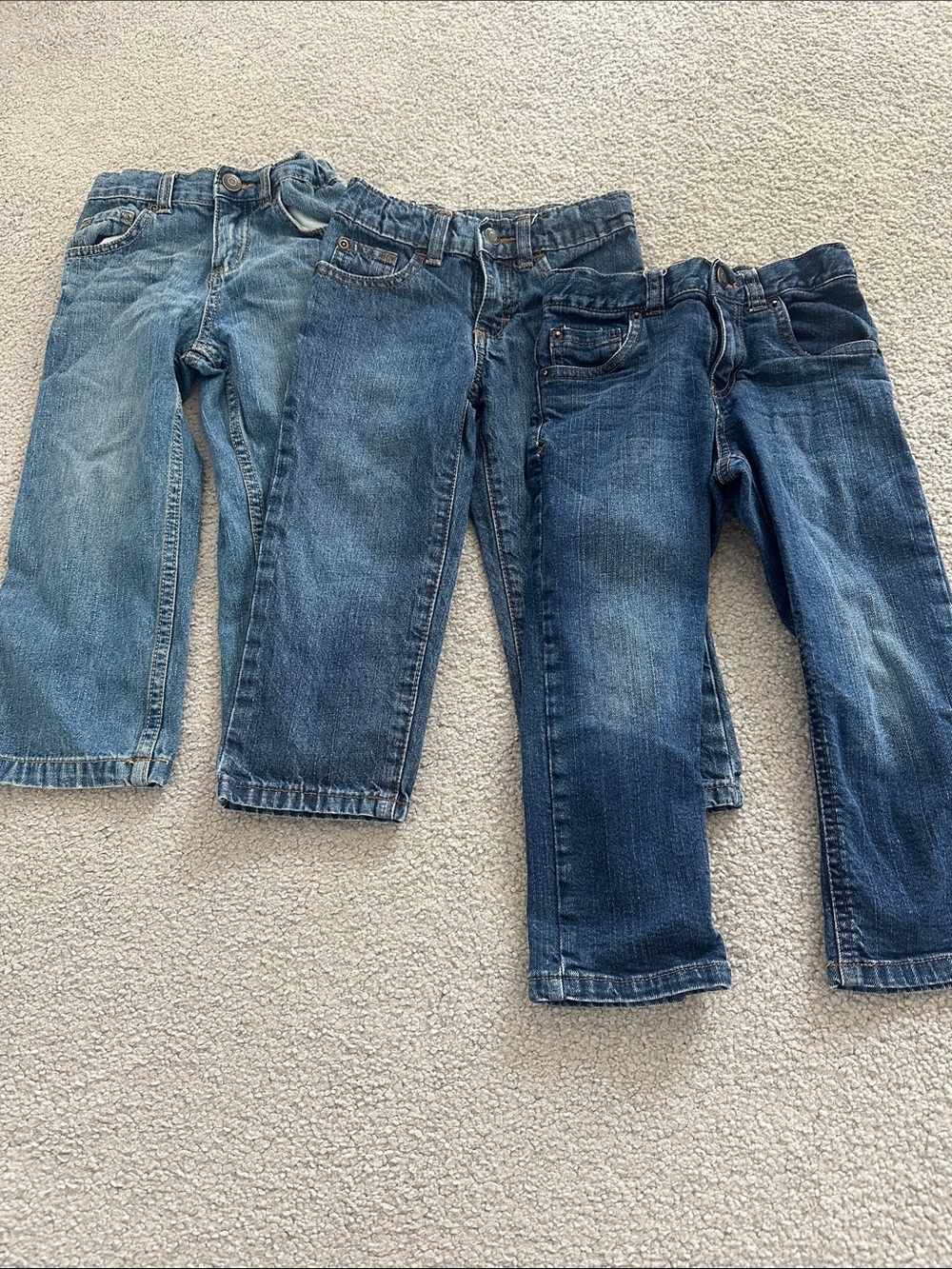 Cat & Jack Kids' Assorted Blue Denim Jeans Trio